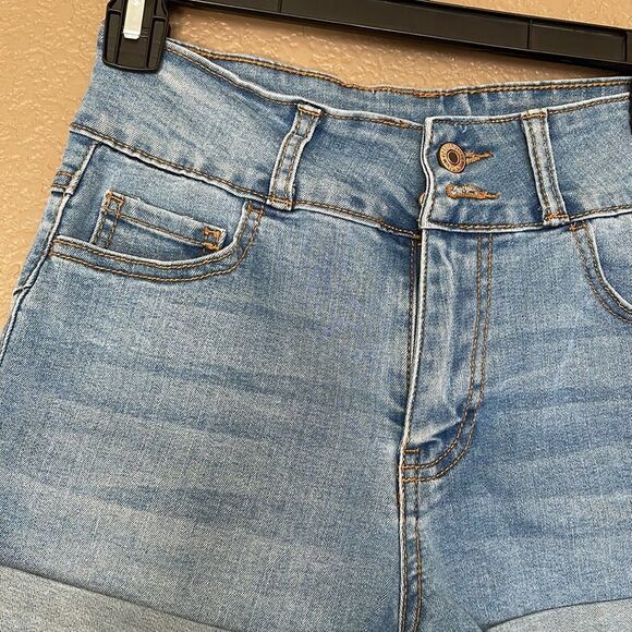 Forever 21 cuffed denim shorts stretch size 25 - Picture 2 of 5